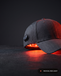 Revival Hat, resting angle showing control module